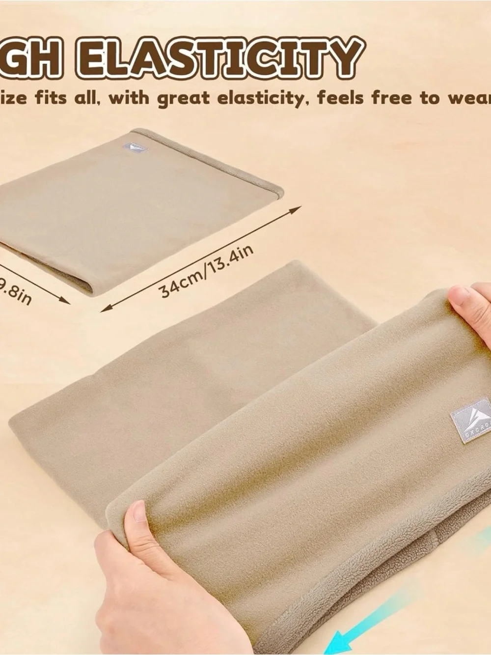 Kids Neck Gaiter Face Cover - Tan